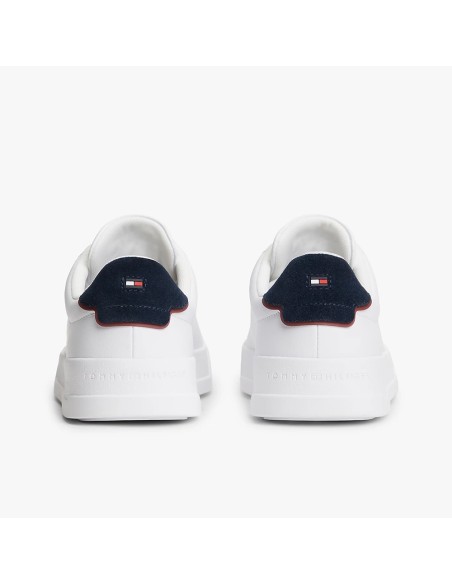 Tommy Hilfiger Baskets de Ville Homme th court lth detail Blanc Cuir