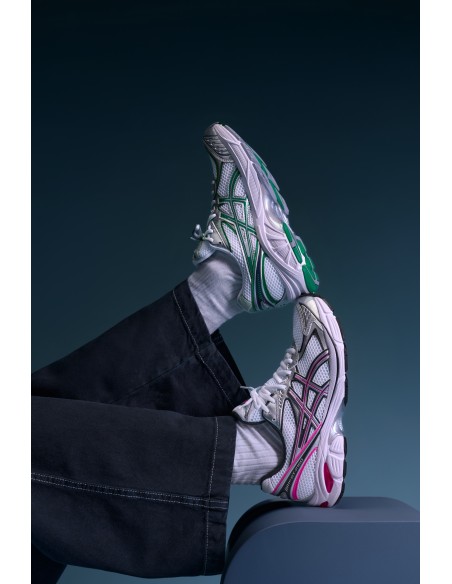 ASICS GT-2160 White Green – Sneakers rétro running avec amorti GEL