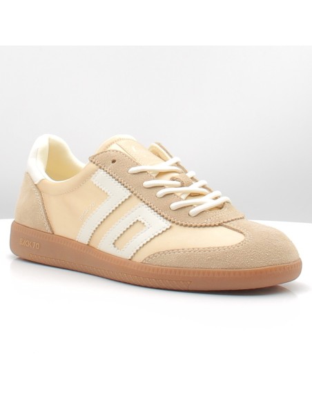 Baskets Femme Ghost Beige Satin Back 70 | Sneakers rétro chic