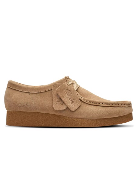 Derbies femme - CLARKS - Wallabee Evosh - dark sand suede - 26174747