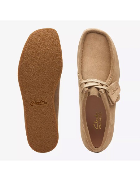 Derbies femme - CLARKS - Wallabee Evosh - dark sand suede - 26174747