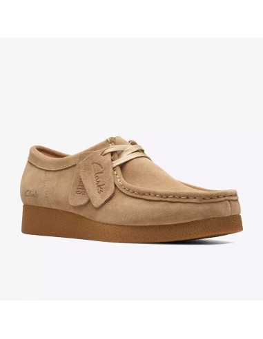 Derbies femme - CLARKS - Wallabee Evosh - dark sand suede - 26174747