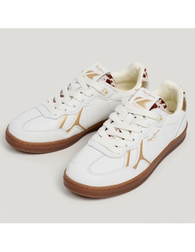 Pepe Jeans Baskets de Ville Femme Ball Chic Off White