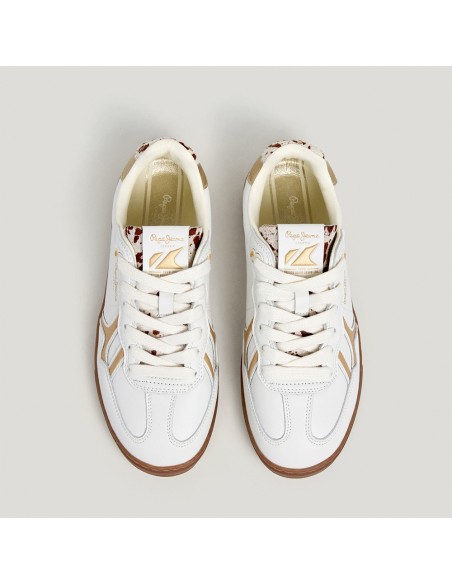 Pepe Jeans Baskets de Ville Femme Ball Chic Off White