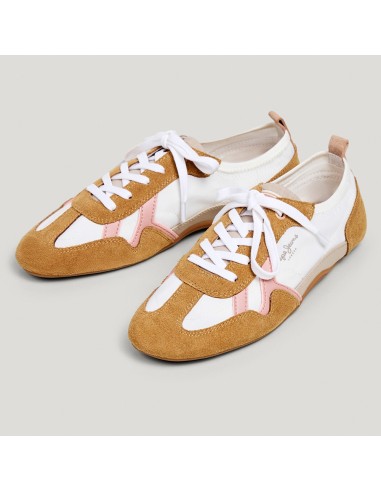 Baskets femme Pepe Jeans Noa Sporty beige camel PLS600058-808