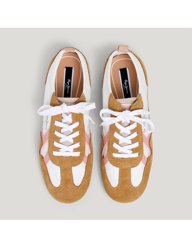 Baskets femme Pepe Jeans Noa Sporty beige camel PLS600058-808