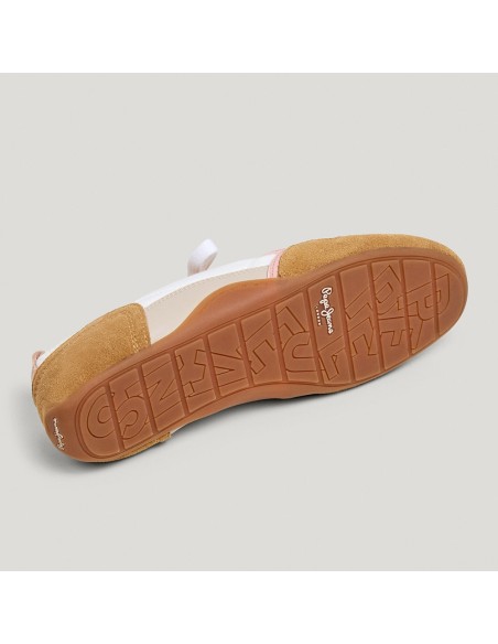 Baskets femme Pepe Jeans Noa Sporty beige camel PLS600058-808