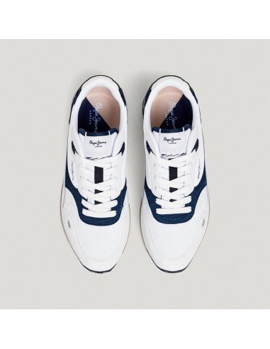 Baskets homme Pepe Jeans Bexley Road blanc marine