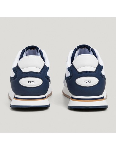 Baskets homme Pepe Jeans Bexley Road blanc marine