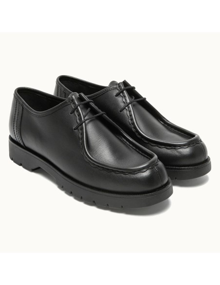 Chaussures Kleman homme noires cuir derby semelle crantée style