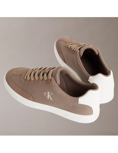 Calvin Klein Low Prof Cupsole CV Homme – Baskets Marron Semelle Blanche