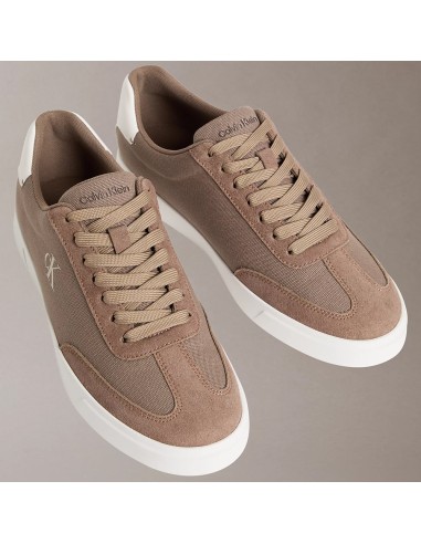Calvin Klein Low Prof Cupsole CV Homme – Baskets Marron Semelle Blanche