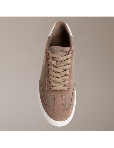 Calvin Klein Low Prof Cupsole CV Homme – Baskets Marron Semelle Blanche