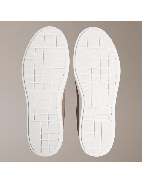 Calvin Klein Low Prof Cupsole CV Homme – Baskets Marron Semelle Blanche