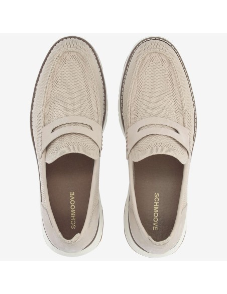 Mocassins homme Schmoove beige – textile respirant & confort
