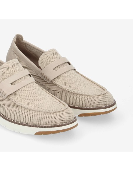 Mocassins homme Schmoove beige – textile respirant & confort