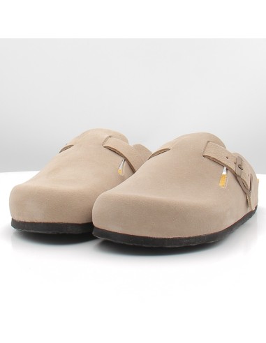 Sabots Femme Plakton Blogg Cuir Piedra – Mules Confort Semelle Liège