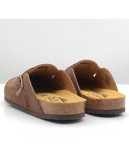 Sabots Femme Plakton Blogg Marron – Mules Cuir Confort Semelle Liège
