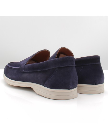 DJ Santa 4110 Daim Navy | Mocassins Homme