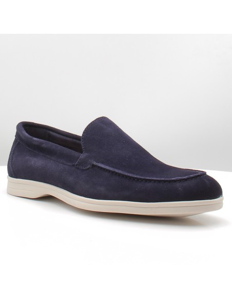 DJ Santa 4110 Daim Navy | Mocassins Homme