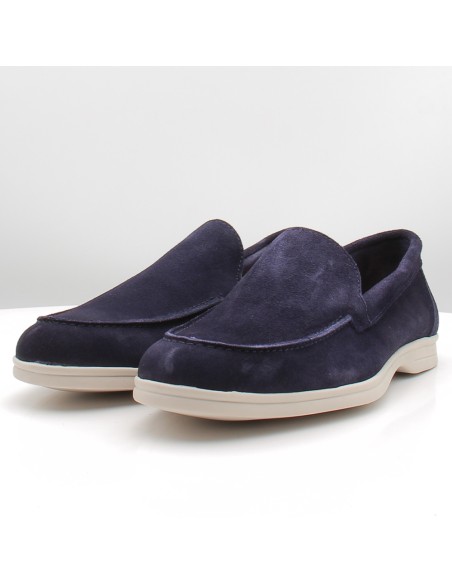 DJ Santa 4110 Daim Navy | Mocassins Homme