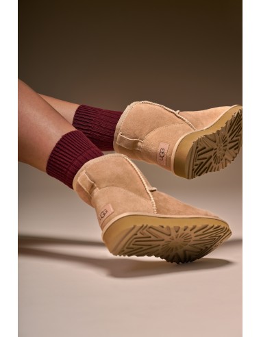 UGG Classic Mini II Sand Femme | Bottines d’Hiver Fourrées en Daim