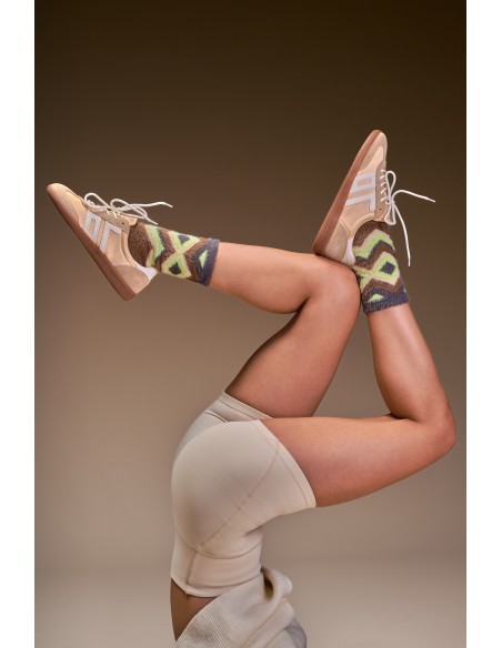Baskets Femme Ghost Beige Satin Back 70 | Sneakers rétro chic