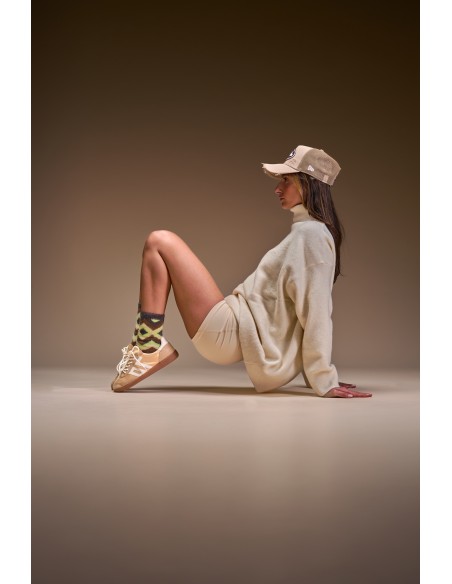 Baskets Femme Ghost Beige Satin Back 70 | Sneakers rétro chic