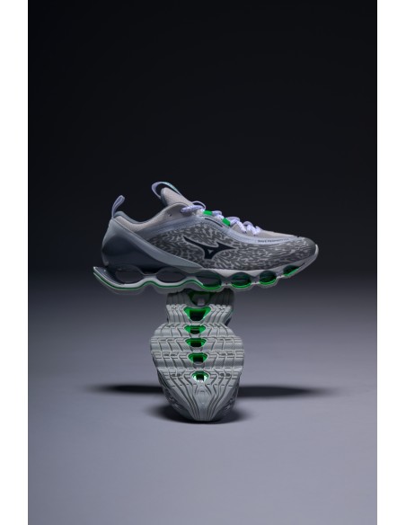 Mizuno Wave Prophecy 13.2 Homme – Sneakers grises et vertes