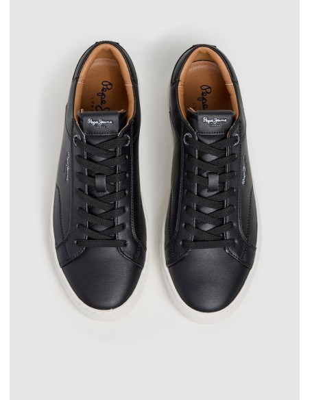 Pepe Jeans Joe Basic Black Homme | Baskets de Ville Noires