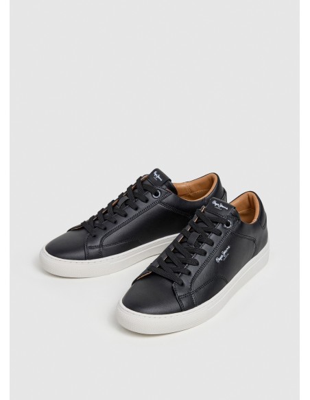 Pepe Jeans Joe Basic Black Homme | Baskets de Ville Noires
