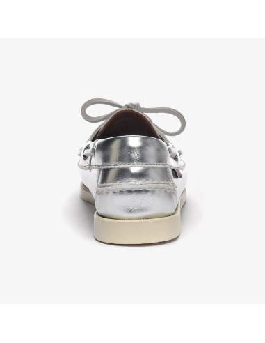 Sebago Dockside Portland Femme Metallic Silver – Chaussures Bateau Argent