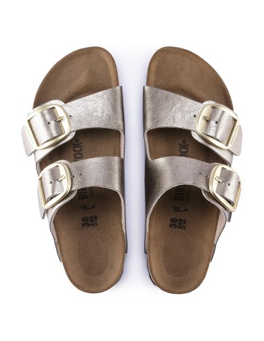 Mules femme Birkenstock Arizona Big Buckle Birko-Flor champagne 1020882