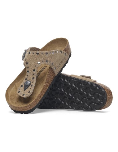 Birkenstock Gizeh Rivets Femme Taupe Suède - 1029467
