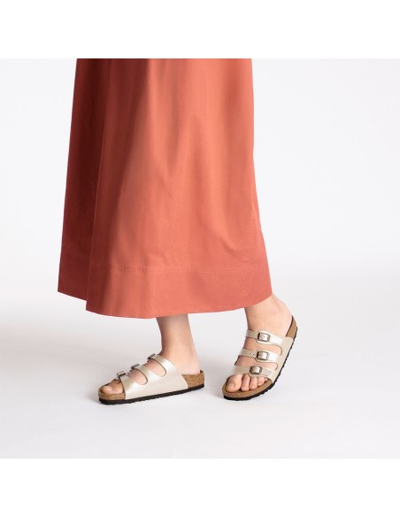 Birkenstock Florida Graceful Pearl White | Mules Femme