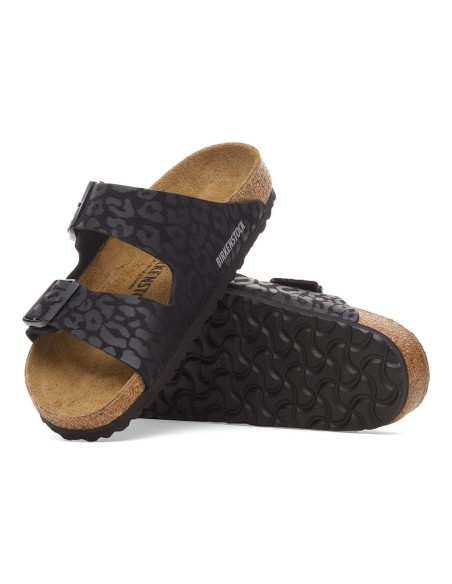 Birkenstock Arizona Femme Leo Black - Mules Confort 1030563
