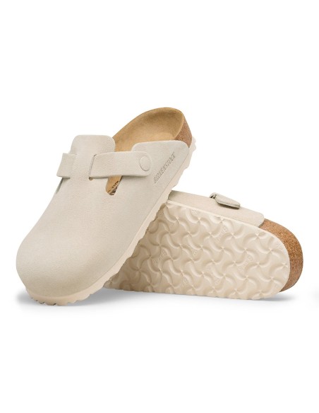Sabots Birkenstock Boston Femme Suede Oyster - 1031662
