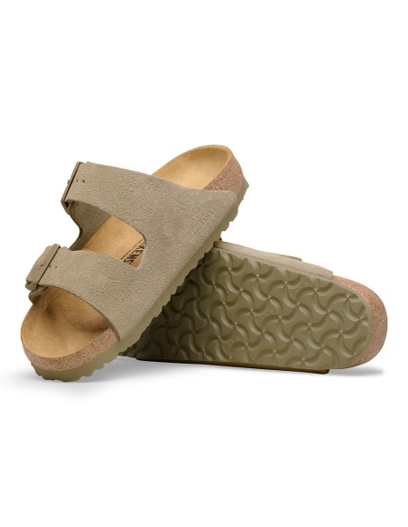 Mules unisexe Birkenstock Arizona suede leather taupe 1031998