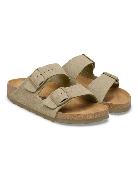 Mules unisexe Birkenstock Arizona suede leather taupe 1031998