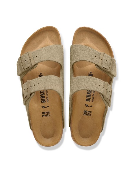 Mules unisexe Birkenstock Arizona suede leather taupe 1031998