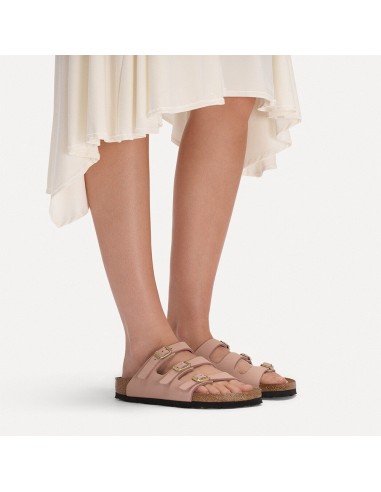 Birkenstock Florida Nubuck Soft Pink Femme Sandales - 1031813
