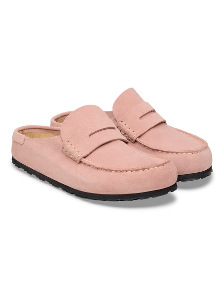 Birkenstock Naples Wrapped Femme Suede Pink Clay - Mocassins 1031683