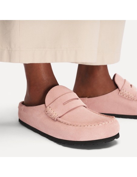 Birkenstock Naples Wrapped Femme Suede Pink Clay - Mocassins 1031683