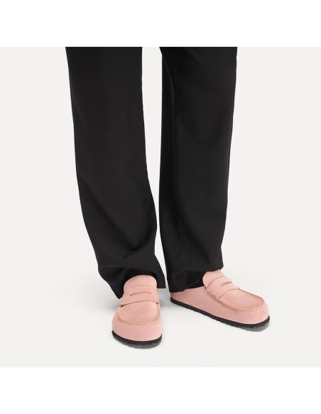Birkenstock Naples Wrapped Femme Suede Pink Clay - Mocassins 1031683
