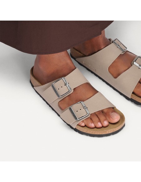 Birkenstock Arizona Homme Birkibuc Gray Taupe - Mules Confort 1032019