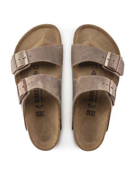 Mules unisexe Birkenstock Arizona oiled leather brown 352201
