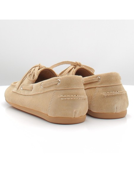 Mocassins femme Gloria Caroline beige MR6504 suède