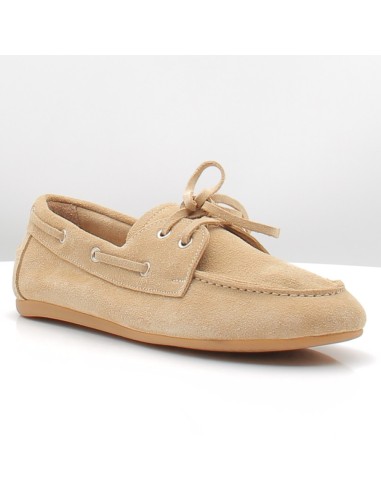 Mocassins femme Gloria Caroline beige MR6504 suède