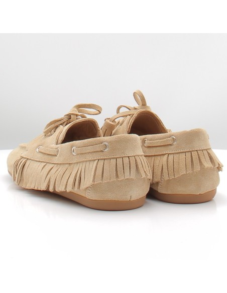 Mocassins femme Gloria Darcie beige MR6514 suède