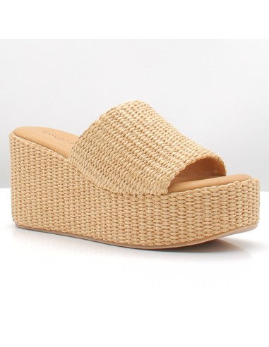 Sandro Rossi 4284 Raffia Naturale – Mules Compensées Femme